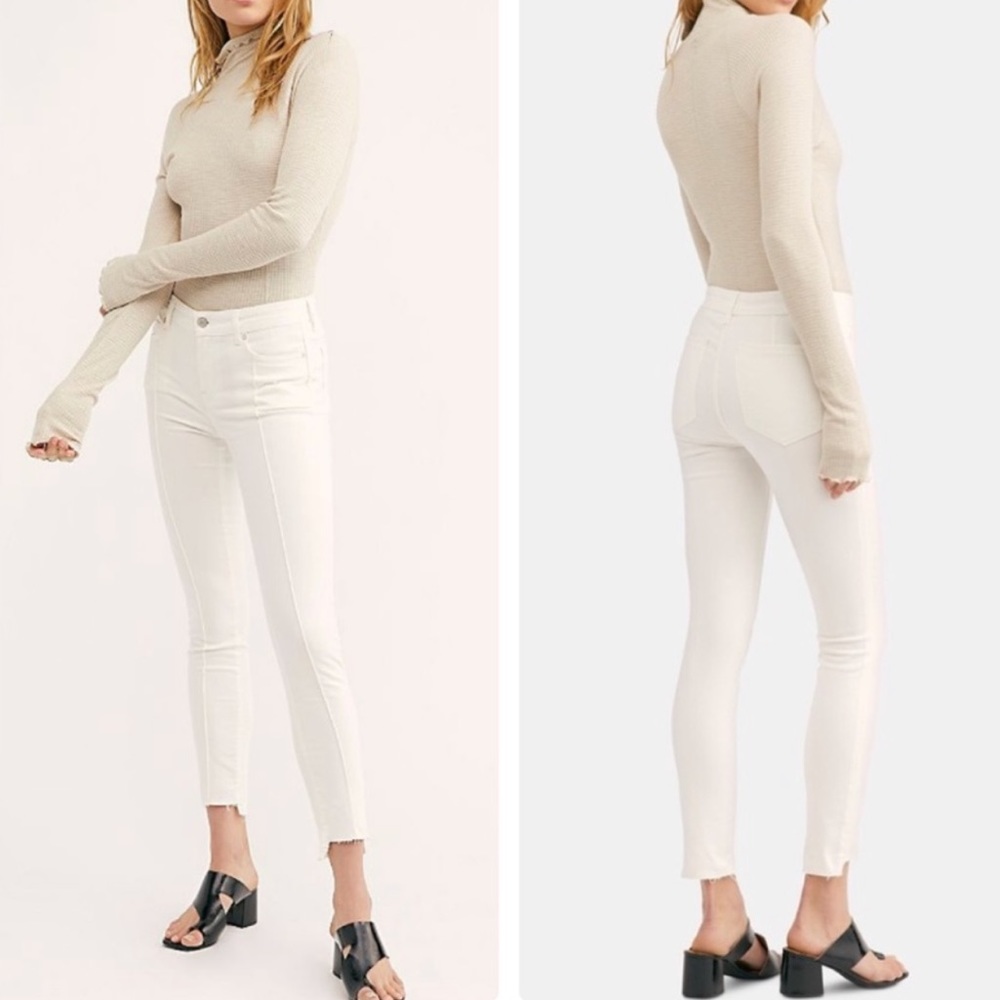 NWT Free People Pintuck Skinny Jeans in Del Wray Size 24